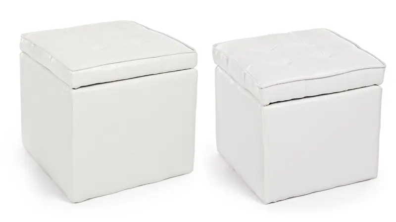 Contemporaneo Pouf Cont. Bellville Bianco.