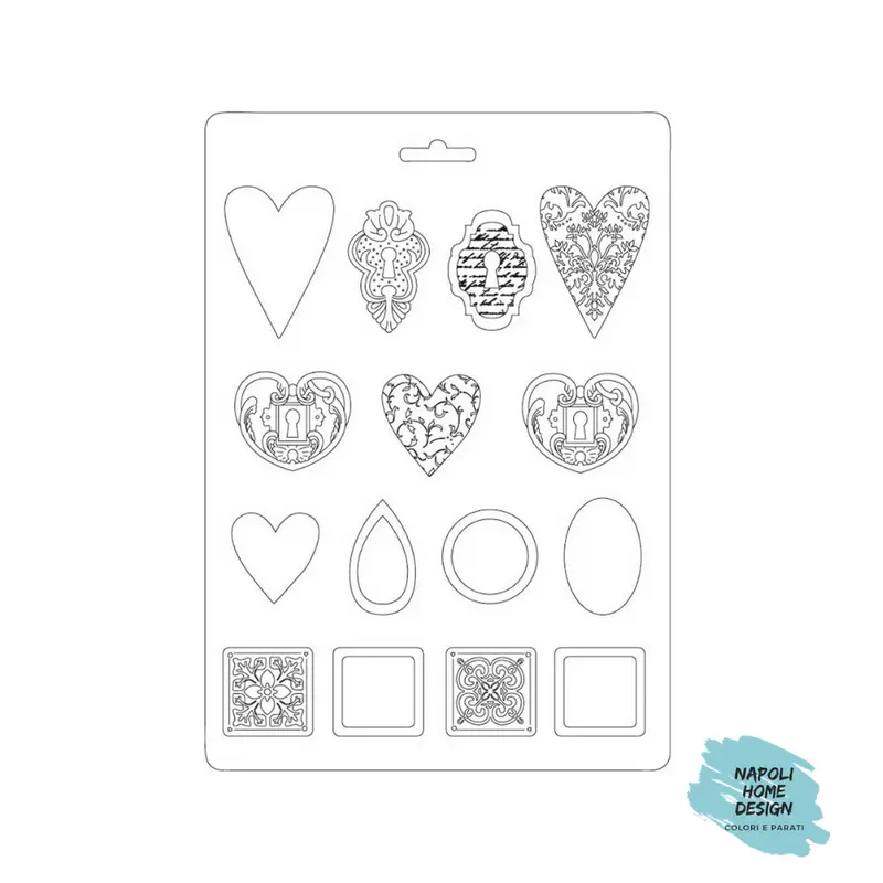 Stampo in PVC Morbido A4 - Gioielli - cm. 21 x 29,7 -  Stamperia OUTLET